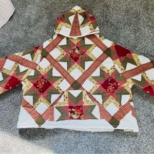 Handmade Patchwork Star Quilted Hoodie